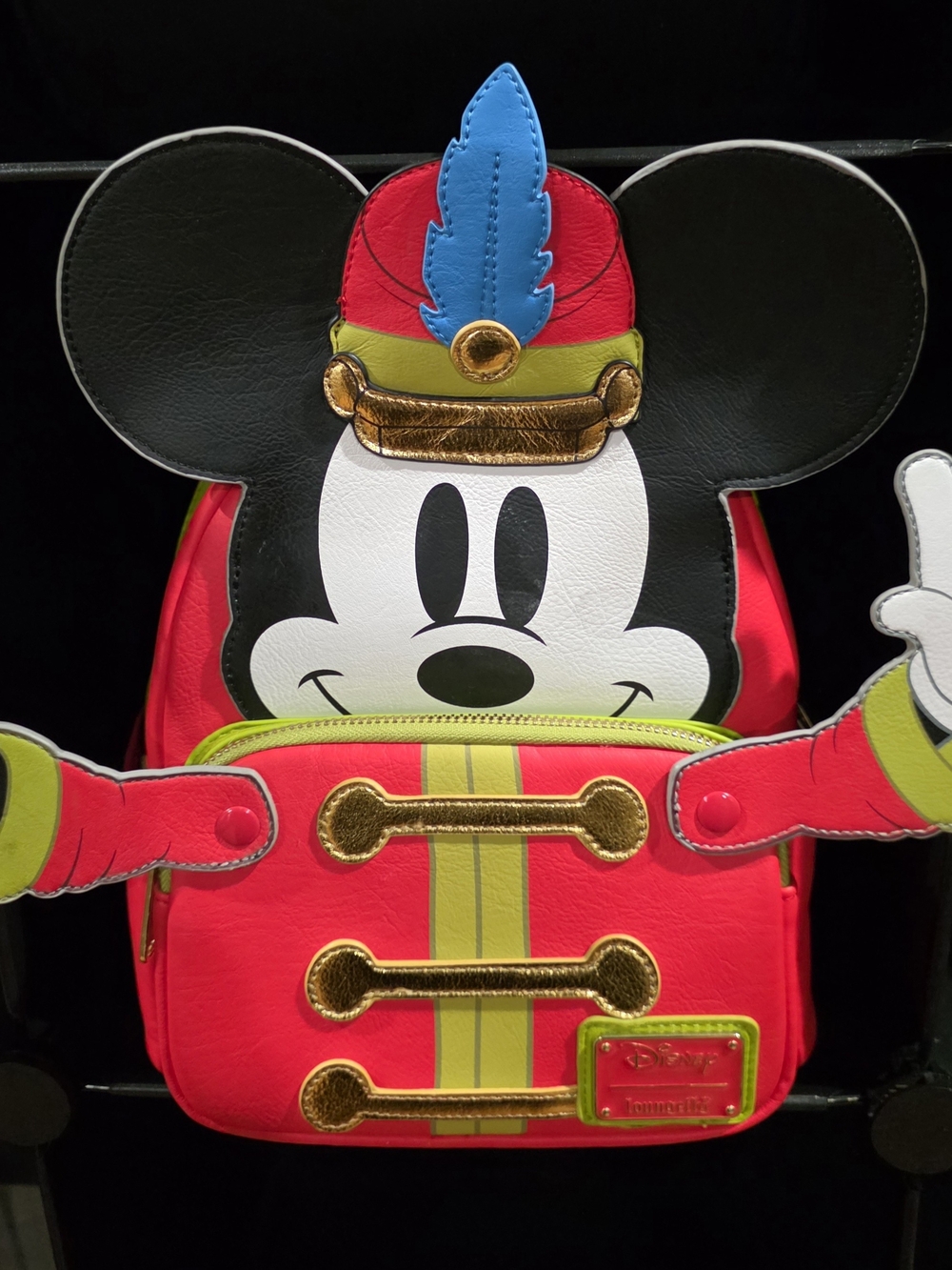 Disney Mickey Mouse Marching Band Kids Backpack in Red, Black, White